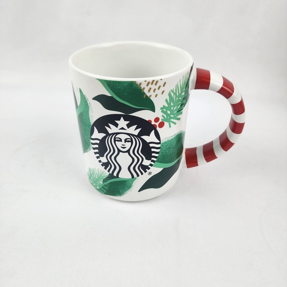 Starbucks Other - Starbucks Christmas Holiday Wreath Candy Cane Handle Coffee Tea Cup Mug 12 oz